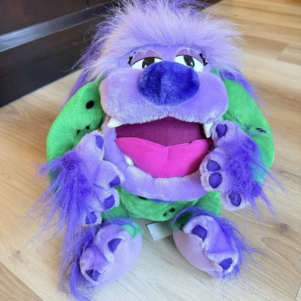 Tasmanian Devil ACE Play By Play Vintage Stuffed Animal Purple and Green Plush